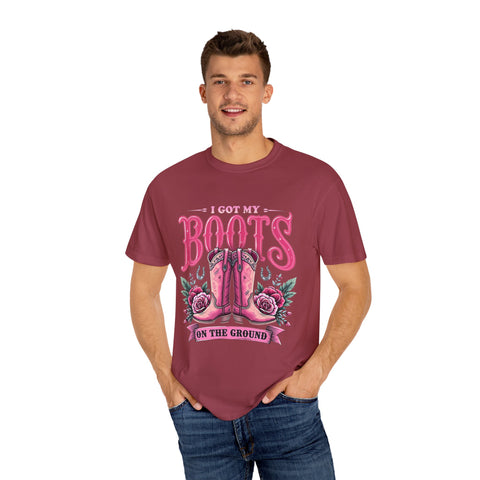 I Got My Boots on the Ground Unisex T-Shirt - Stylish Country Vibe, Perfect for Music Festivals and Casual Outings