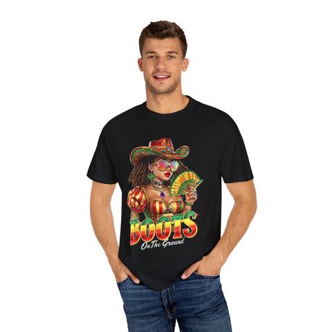 Colorful Boots Themed Unisex T-Shirt - Fun & Festive Design for Celebrations