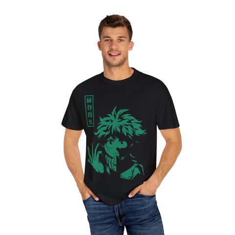 Anime-Inspired Unisex T-Shirt - Hand-Drawn Green Character Design
