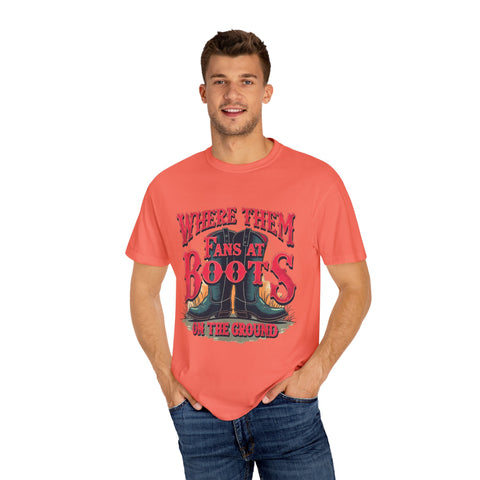 Where Them Fans at Boots Unisex T-Shirt - Perfect for Country Music Lovers