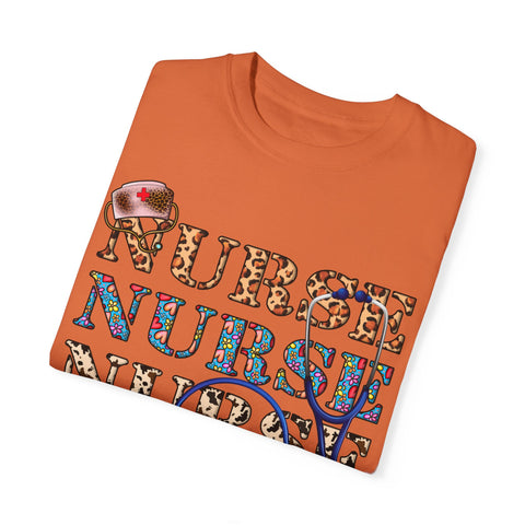 Colorful Nurse T-Shirt - Unisex Garment-Dyed Tee for Healthcare Workers