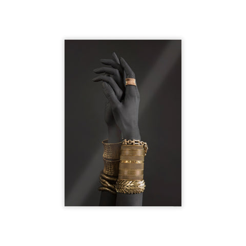 Elegant Gloss Poster - Stylish Hand with Bracelets Wall Art