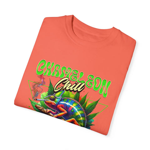 Chameleon Chill Unisex Garment-Dyed T-Shirt - Vibrant Graphic Tee for Nature Lovers