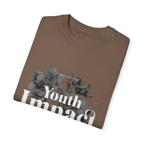 Youth Impact Unisex Garment-Dyed T-Shirt – Vibrant Floral Graphic Tee