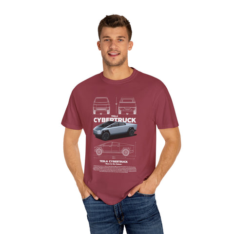 Tesla Cybertruck Unisex Garment-Dyed T-Shirt | Automotive Enthusiast Apparel