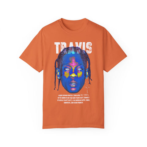 Travis Inspired Unisex Garment-Dyed T-Shirt - Retro Graphic Tee