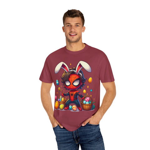 Easter Spider-Man T-Shirt | Unisex Garment-Dyed Tee for Kids & Fans
