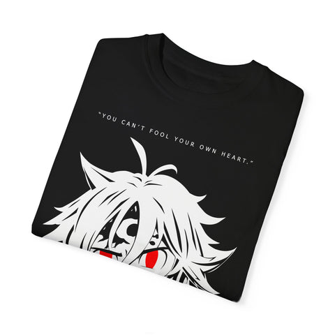 Anime-Inspired Unisex T-Shirt – 'You Can't Fool Your Own Heart' Design