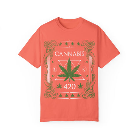 Cannabis 420 Unisex Garment-Dyed T-Shirt - Retro Style для Celebrations