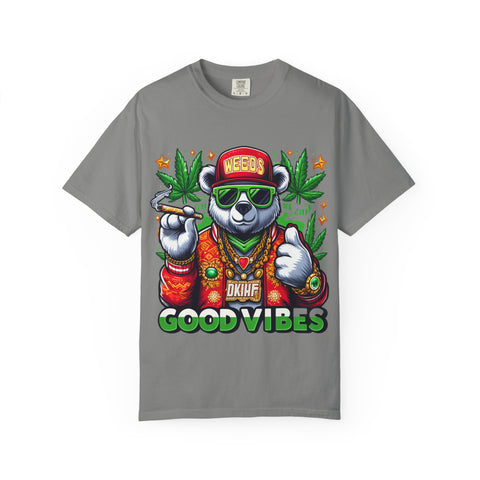 Good Vibes Panda T-Shirt - Unisex Garment-Dyed Tee for Chill Days