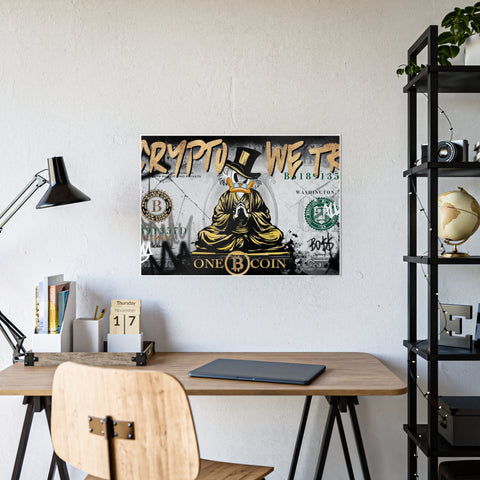 Crypto-Inspired Gloss Poster, Street Art Wall Decor, Stylish Home Office Decor, Cryptocurrency Gift, Unique Art Print