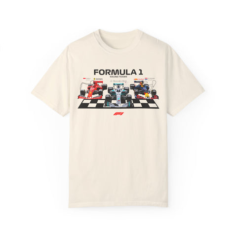 Formula 1 Racing Unisex Garment-Dyed T-shirt - Perfect for Fans and Race Day
