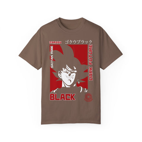 Unisex Garment-Dyed T-Shirt - Dark Future Saiyan Rose Design