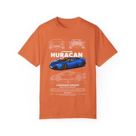 Lamborghini Huracan Unisex Garment-Dyed T-Shirt | Perfect for Car Enthusiasts and Gift Giving
