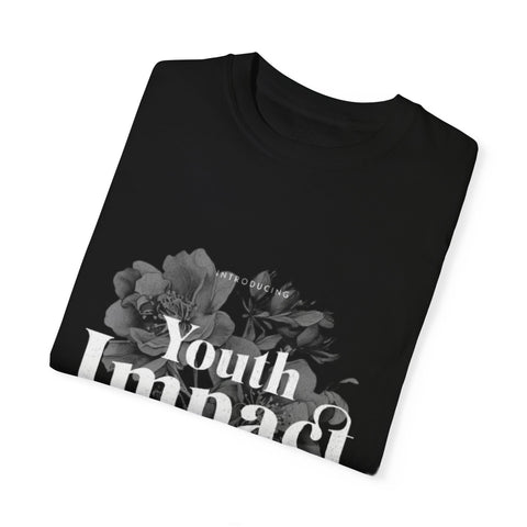 Youth Impact Unisex Garment-Dyed T-Shirt – Vibrant Floral Graphic Tee