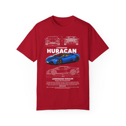 Lamborghini Huracan Unisex Garment-Dyed T-Shirt | Perfect for Car Enthusiasts and Gift Giving