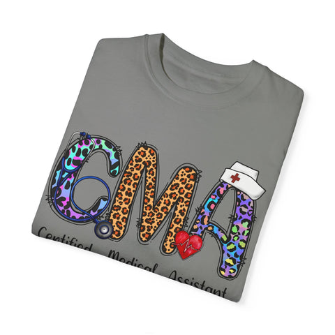 CMA Certified Medical Assistant T-Shirt - Fun Animal Print Unisex Tee