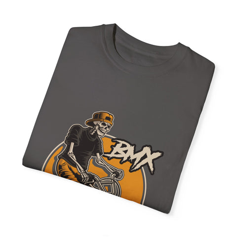 BMX Rider Graphic T-Shirt - Unisex Garment-Dyed Tee for Cycling Enthusiasts