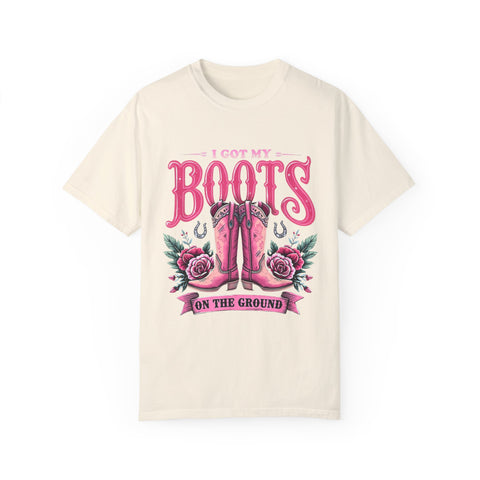 I Got My Boots on the Ground Unisex T-Shirt - Stylish Country Vibe, Perfect for Music Festivals and Casual Outings