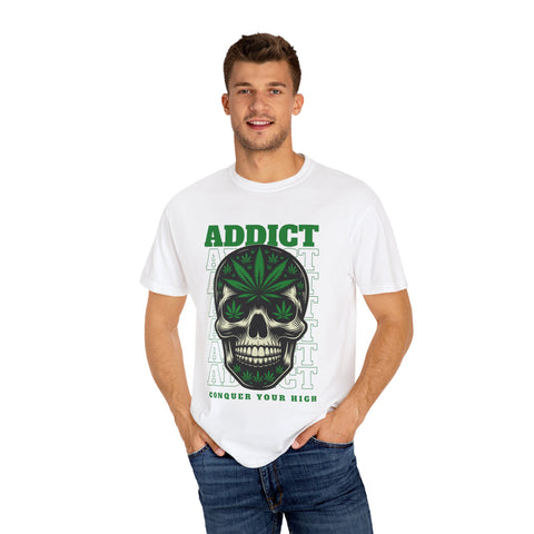 Addict Skull Graphic T-Shirt - Conquer Your High