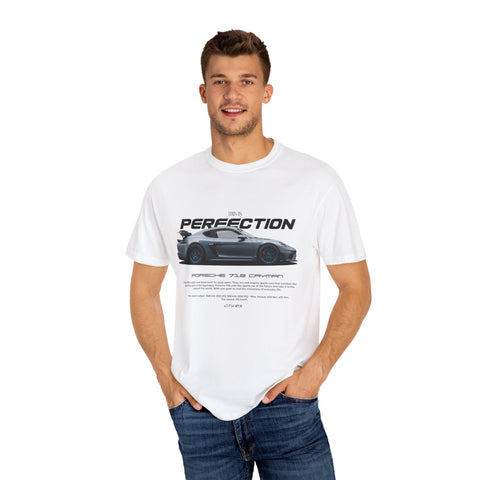 Unisex Garment-Dyed T-Shirt - 'This is Perfection' Porsche 718 Cayman Tee