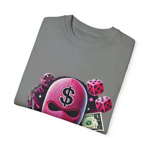 Unisex Garment-Dyed Graphic T-Shirt - Cash Rules Design