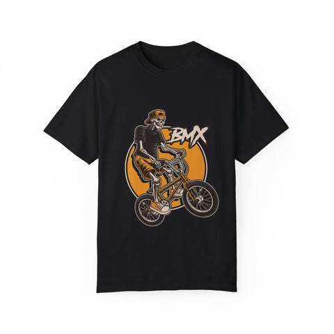 BMX Rider Graphic T-Shirt - Unisex Garment-Dyed Tee for Cycling Enthusiasts