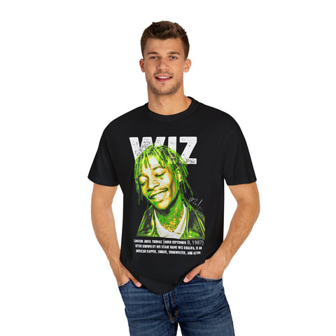 Unisex Garment-Dyed T-Shirt - Celebrate Wiz Khalifa's Legacy - Vibrant Graphic Tee