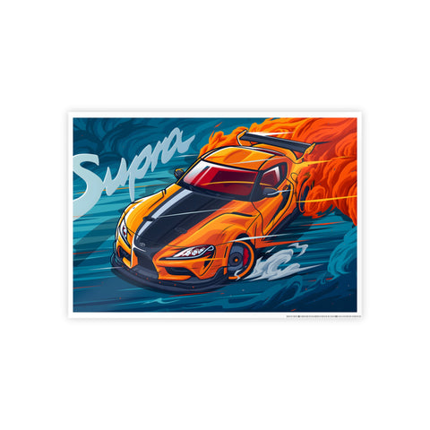 Supra Car Gloss Poster - Vibrant Wall Art for Car Enthusiasts