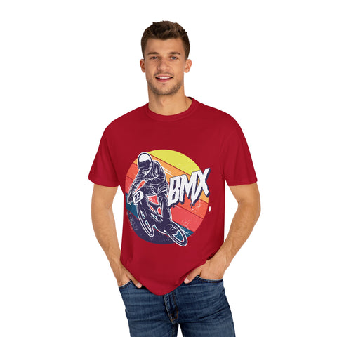 BMX Rider Graphic T-Shirt - Unisex Garment-Dyed Tee for Cycling Enthusiasts