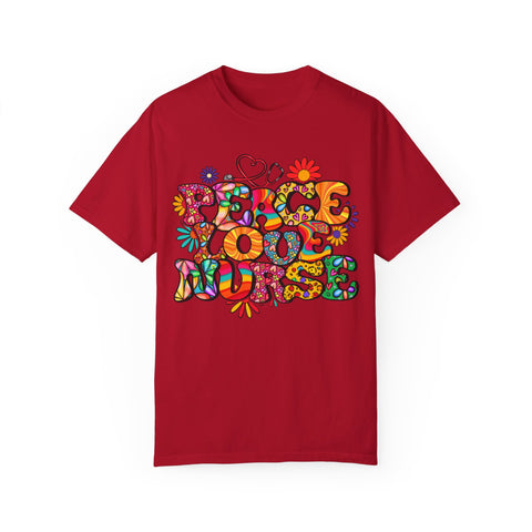 Peace Love Music Unisex Garment-Dyed T-shirt