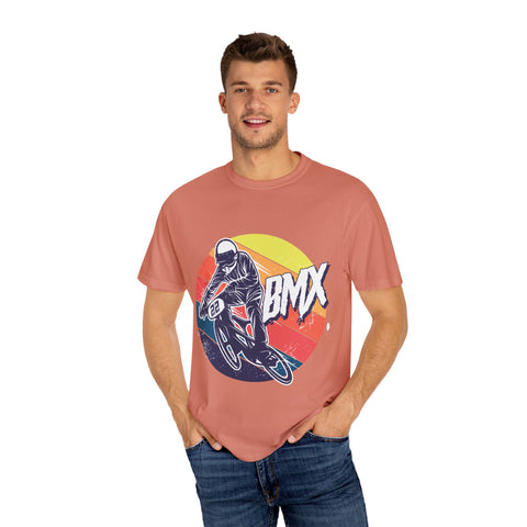 BMX Rider Graphic T-Shirt - Unisex Garment-Dyed Tee for Cycling Enthusiasts