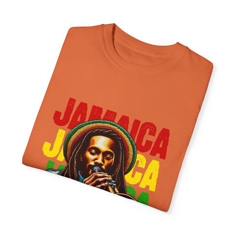 Reggae Vibes Unisex Garment-Dyed T-Shirt - Jamaica Music Art Tee