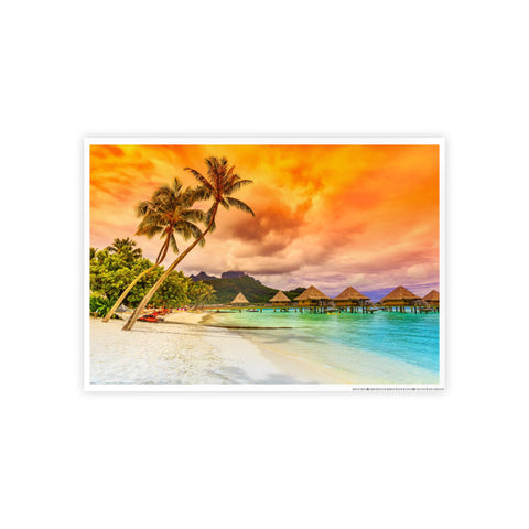Tropical Paradise Gloss Poster - Vibrant Beach Art for Home Decor
