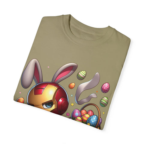 Easter Bunny Iron Man T-Shirt - Unisex Garment-Dyed Tee