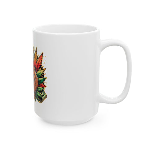 Artistic Ceramic Mug with Bold Graphic Design - Perfect Gift for Art Lovers