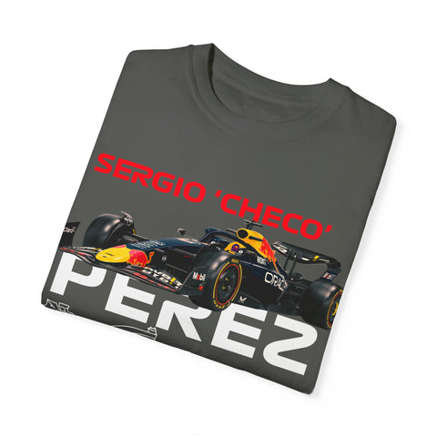 Sergio 'Checo' Perez Unisex Garment-Dyed T-Shirt - Red Bull Racing Fan Tee