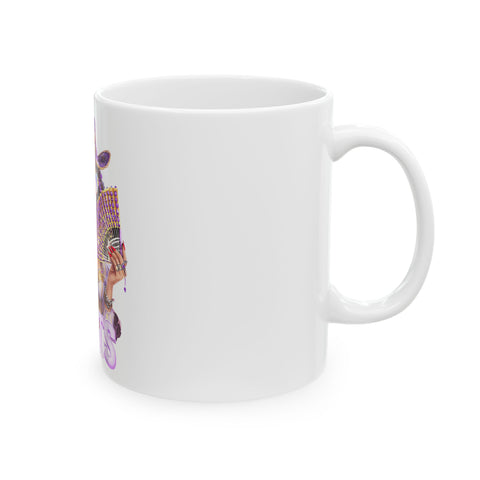 Vibrant Art Ceramic Mug - 11oz & 15oz, Perfect for Coffee Lovers and Gift Giving