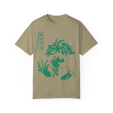 Anime-Inspired Unisex T-Shirt - Hand-Drawn Green Character Design