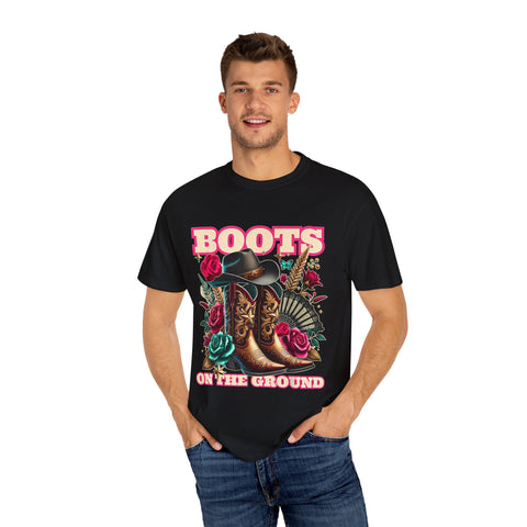 Western Style Graphic Tee - "Boots on the Ground"