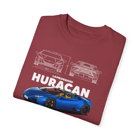 Lamborghini Huracan Unisex Garment-Dyed T-Shirt | Perfect for Car Enthusiasts and Gift Giving