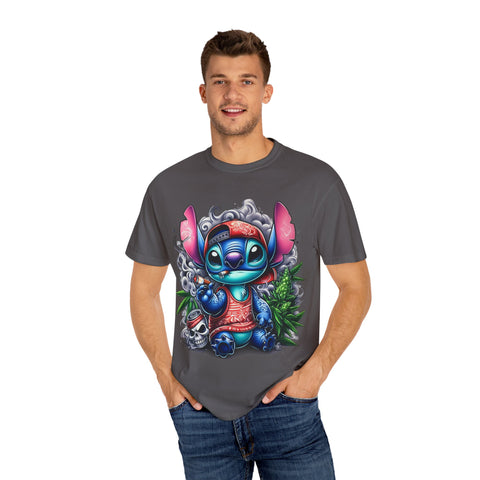 Colorful Stitch Graphic T-Shirt - Unisex Tie-Dye Style for Relaxed Vibes