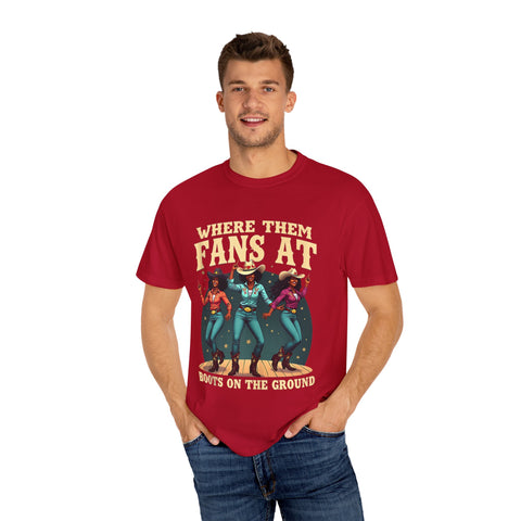 Where Them Fans At Graphic T-Shirt - Unisex Vintage Style Tee