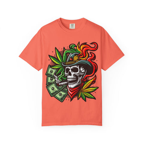 Skull & Smoke T-Shirt | Cool Unisex Graphic Tee for Music Lovers, Festival Wear, Street Style, Gift Idea, Vibrant Design