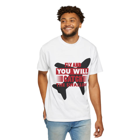 Catch the Swallow T-Shirt - Unisex Garment-Dyed Tee for Adventurers