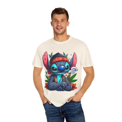 Vibrant Cartoon T-Shirt with Chill Vibe - Unisex Garment-Dyed Tee
