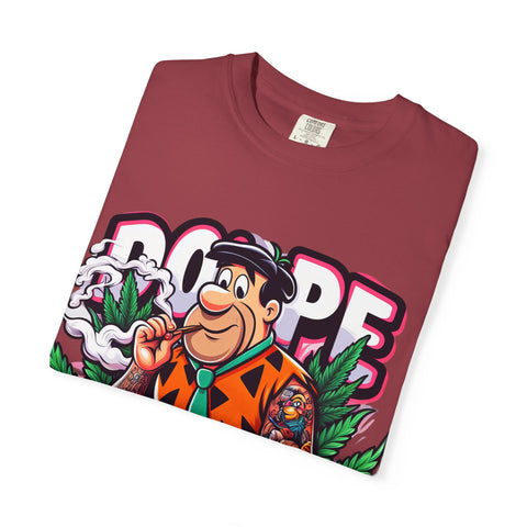 Retro Cool Unisex Garment-Dyed T-Shirt - 'Dope' Graphic with Classic Car