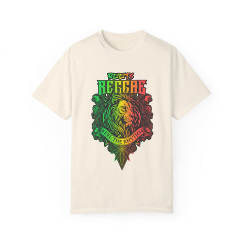 Unisex Garment-Dyed Reggae T-Shirt - Feel the Rhythm Graphic Tee for Music Lovers