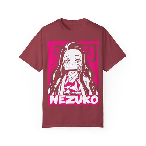 Nezuko Anime T-Shirt - Unisex Garment-Dyed Tee for Fans