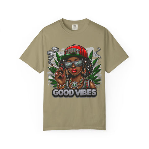 Good Vibes Unisex Garment-Dyed T-Shirt | Trendy Streetwear for Chill Days
